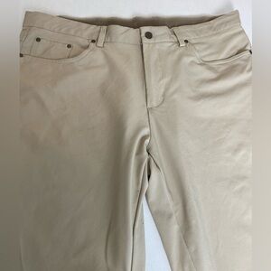 Greg Norman performance stretch golf pants khaki size 36 x 32 flex waistband